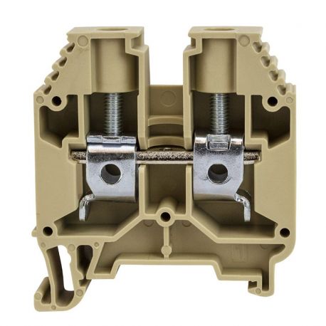 Borne de jonction à vis 16mm² - pas 12mm - beige - IMO