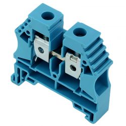 Borne de jonction à vis 10mm² - pas 10mm - bleue - IMO