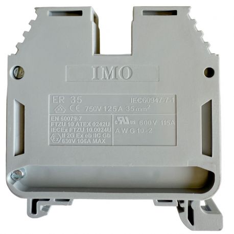 Borne de jonction à vis 35mm² - pas 16mm - grise - IMO