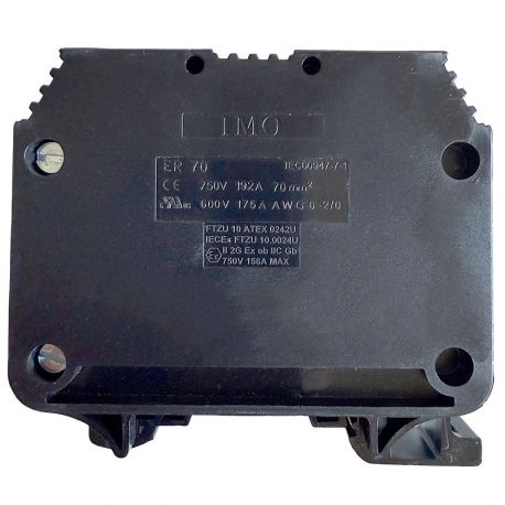 Borne de jonction à vis 70mm² - pas 22mm - noire - IMO