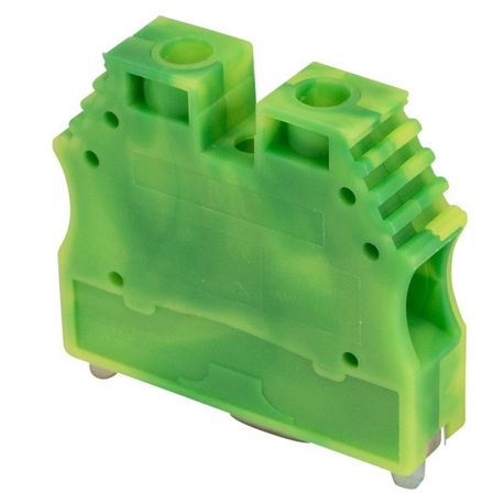 Borne de jonction à vis de terre 6 à 10mm² - pas 10mm - vert/jaune - IMO