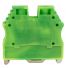 Borne de jonction à vis de terre 6 à 10mm² - pas 10mm - vert/jaune - IMO