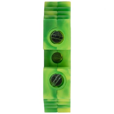 Borne de jonction à vis de terre 6 à 10mm² - pas 10mm - vert/jaune - IMO