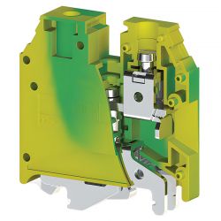 Borne de jonction à vis de terre 16mm² - pas 12mm - vert/jaune - IMO