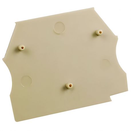 Plaque d'extrémité beige pour borne à vis 2,5 à 10mm² - IMO