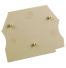 Plaque d'extrémité beige pour borne à vis 2,5 à 10mm² - IMO