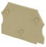 Plaque d'extrémité beige pour borne à vis 2,5 à 10mm² - IMO