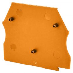 Plaque d'extrémité orange pour borne à vis 2,5 à 10mm² - IMO