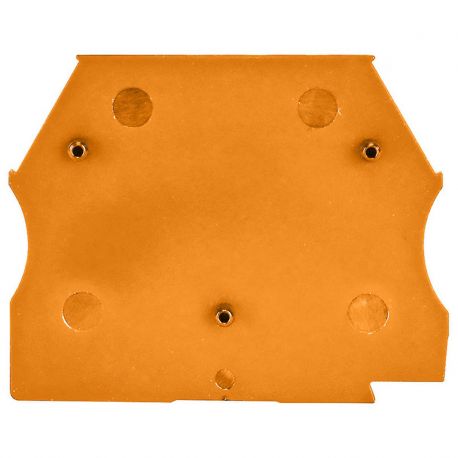 Plaque d'extrémité orange pour borne à vis 2,5 à 10mm² - IMO