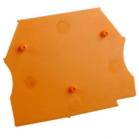 Plaque d'extrémité orange pour borne à vis 2,5 à 10mm² - IMO
