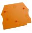 Plaque d'extrémité orange pour borne à vis 2,5 à 10mm² - IMO