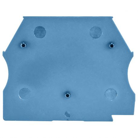 Plaque d'extrémité bleue pour borne à vis 2,5 à 10mm² - IMO