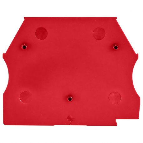 Plaque d'extrémité rouge pour borne à vis 2,5 à 10mm² - IMO
