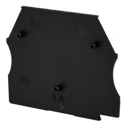 Plaque d'extrémité noire pour borne à vis 2,5 à 10mm² - IMO