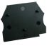 Plaque d'extrémité noire pour borne à vis 2,5 à 10mm² - IMO