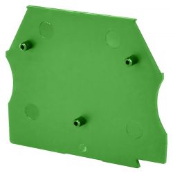 Plaque d'extrémité verte pour borne à vis 2,5 à 10mm² - IMO
