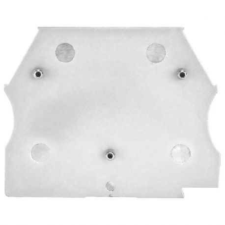Plaque d'extrémité blanche pour borne à vis 2,5 à 10mm² - IMO