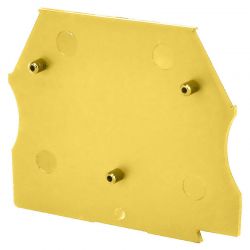 Plaque d'extrémité jaune pour borne à vis 2,5 à 10mm² - IMO