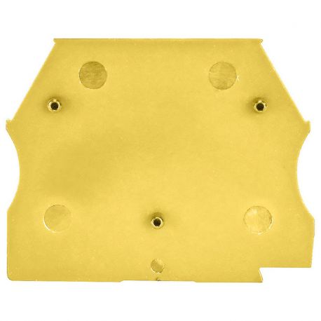 Plaque d'extrémité jaune pour borne à vis 2,5 à 10mm² - IMO