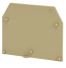 Plaque d'extrémité beige pour borne à vis 16mm² - IMO