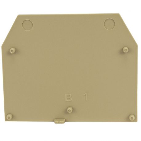 Plaque d'extrémité beige pour borne à vis 16mm² - IMO