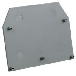 Plaque d'extrémité grise pour borne à vis 16mm² - IMO