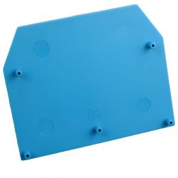 Plaque d'extrémité bleue pour borne à vis 16mm² - IMO