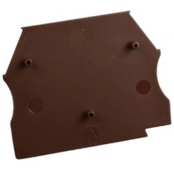 Plaque d'extrémité marron pour borne à vis 2,5 à 10 mm² - IMO