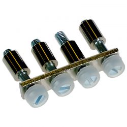 Barette de jonction sécable 4 voies pour borne à vis 2.5 mm2 - IMO