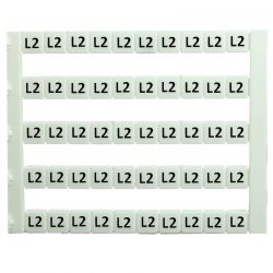 Lot de 50 étiquettes de marquage blanche 5x5mm, impression "L2" - IMO
