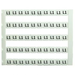 Lot de 50 étiquettes de marquage blanche 5x5mm, impression "L1" - IMO