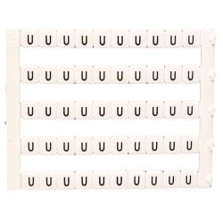 Lot de 50 étiquettes de marquage blanche 5x5mm, impression "U" - IMO