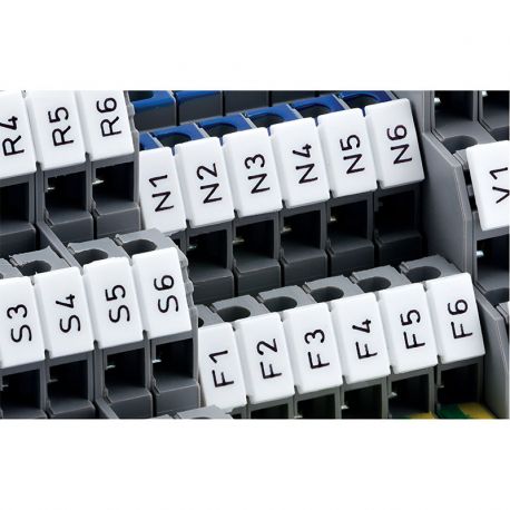 Lot de 50 étiquettes de marquage blanche 5x5mm, impression "L3" - IMO