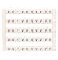 Lot de 50 étiquettes de marquage blanche 5x5mm, impression "V" - IMO