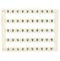 Lot de 50 étiquettes de marquage blanche 5x5mm, impression "W" - IMO