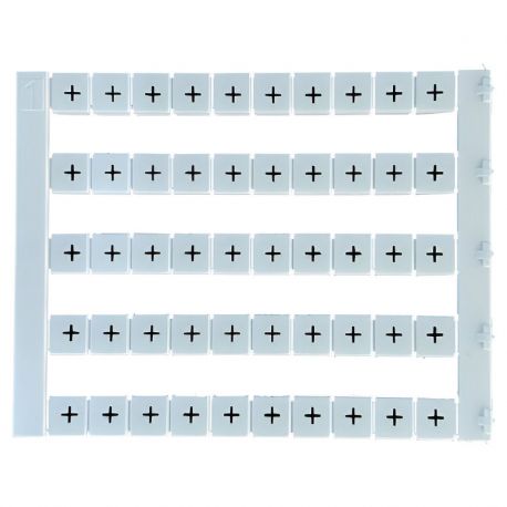 Lot de 50 étiquettes de marquage blanche 5x5mm, impression "+" - IMO Lot de 50 étiquettes de marquage blanche 5x5mm, impression "+" - IMO