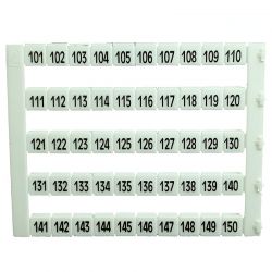 Lot de 50 étiquettes de marquage blanche 5x5mm, impression de 101 à 150 - IMO
