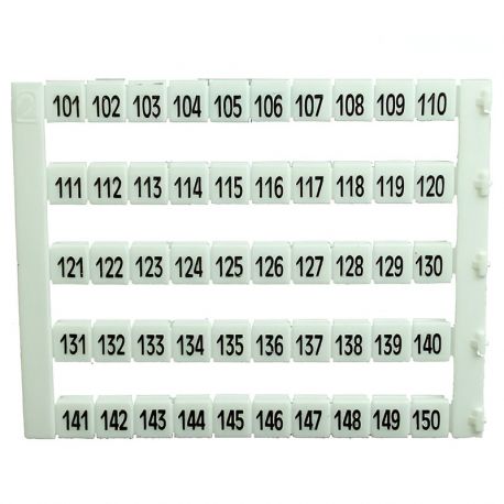 Lot de 50 étiquettes de marquage blanche 5x5mm, impression de 101 à 150 - IMO Lot de 50 étiquettes de marquage blanche 5x5mm, impression de 101 à 150 - IMO