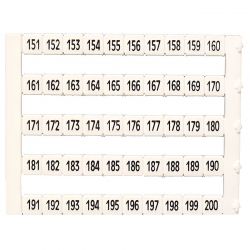 Lot de 50 étiquettes de marquage blanche 5x5mm, impression de 151 à 200 - IMO