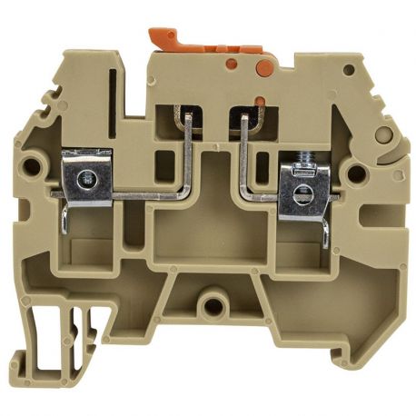 Borne de jonction sectionneur à couteau 4mm² - pas 6mm - beige - IMO