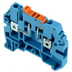 Borne de jonction sectionneur à couteau 4mm² - pas 6mm - bleue - IMO