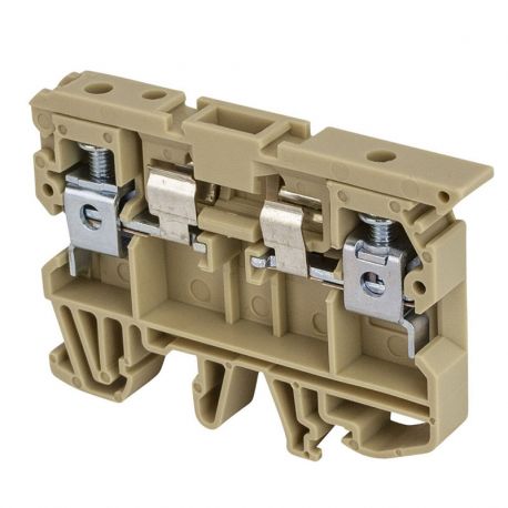 Borne de jonction à fusible6mm² - sur levier - pas 8mm - beige - IMO