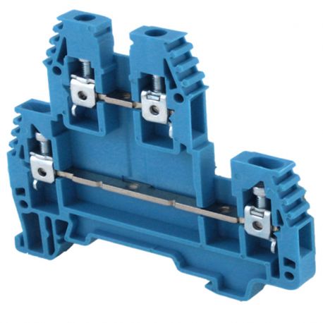 Borne de jonction deux étage à vis 2,5mm² - pas 5mm - bleu - IMO Borne de jonction deux étage à vis 2,5mm² - pas 5mm - bleu - IMO