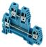 Borne de jonction deux étage à vis 4mm² - pas 6mm - bleu - IMO
