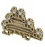 Borne de jonction trois étages à vis 2,5mm² - pas 6mm - beige - IMO