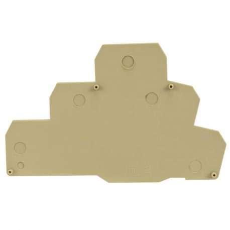 Plaque d'extrémité beige pour borne à trois étages ERT3 - IMO