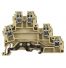 Borne de jonction deux étages + terre à vis 2,5mm² - pas 6mm - beige - IMO