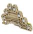 Borne de jonction trois étages + terre à vis 2,5mm² - pas 6mm - beige - IMO