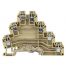 Borne de jonction trois étages + terre à vis 2,5mm² - pas 6mm - beige - IMO