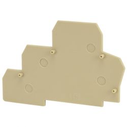 Plaque d'extrémité beige pour borne à deux étages + terre ERT2E - IMO